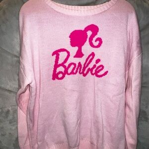 Barbie Pink Knit Crewneck Sweater
